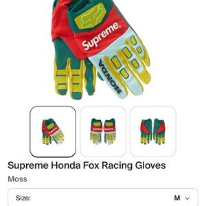***AUTHENTIC*** Supreme Honda Fox Motocross MXRacing Gloves - Red, Green, Yellow
